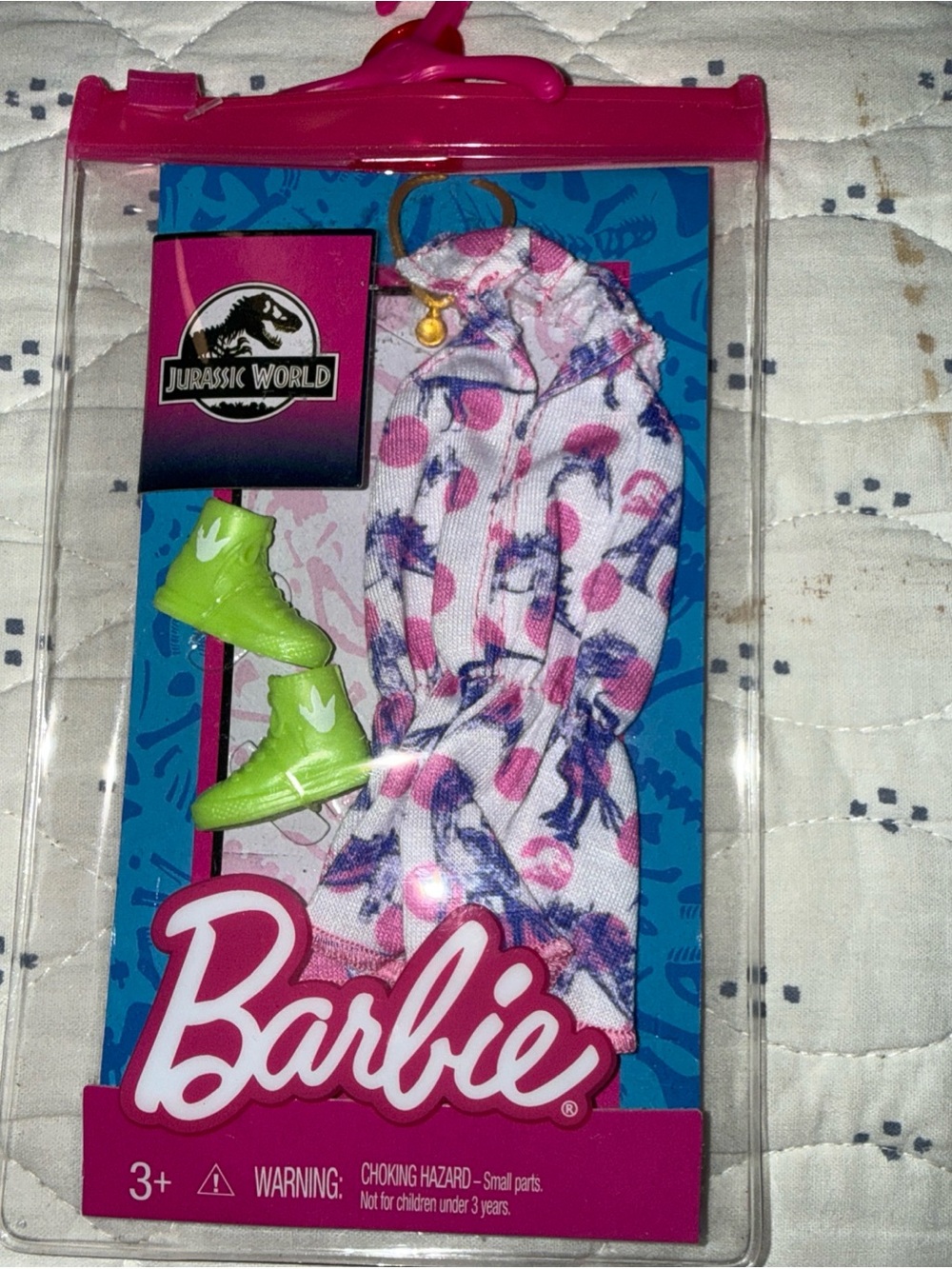 Barbie JURASSIC WORLD Fashion Pack Polka Dot & Dino Romper Accessories New